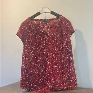 41 Hawthorn Red Short Sleeve Relaxed Blouse